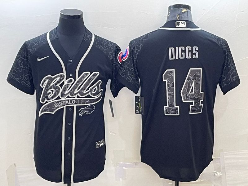 Men Buffalo Bills #14 Diggs Black Reflector 2022 Nike Limited NFL Jersey->buffalo bills->NFL Jersey